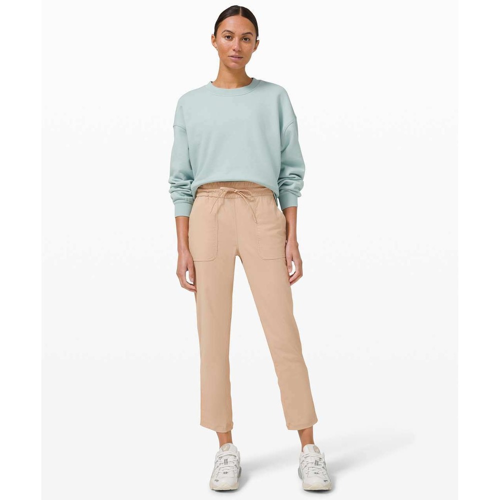 Lululemon Women's Beyond The Studio Slim High Rise Cafe Au Lait Pants 10